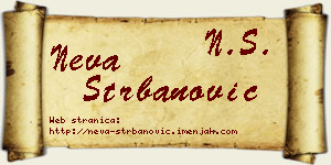 Neva Štrbanović vizit kartica